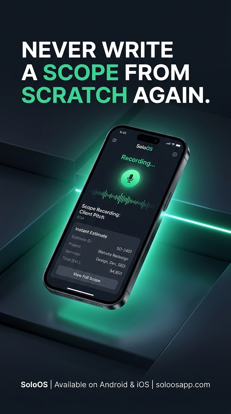 SoloOS Mobile App Mockup